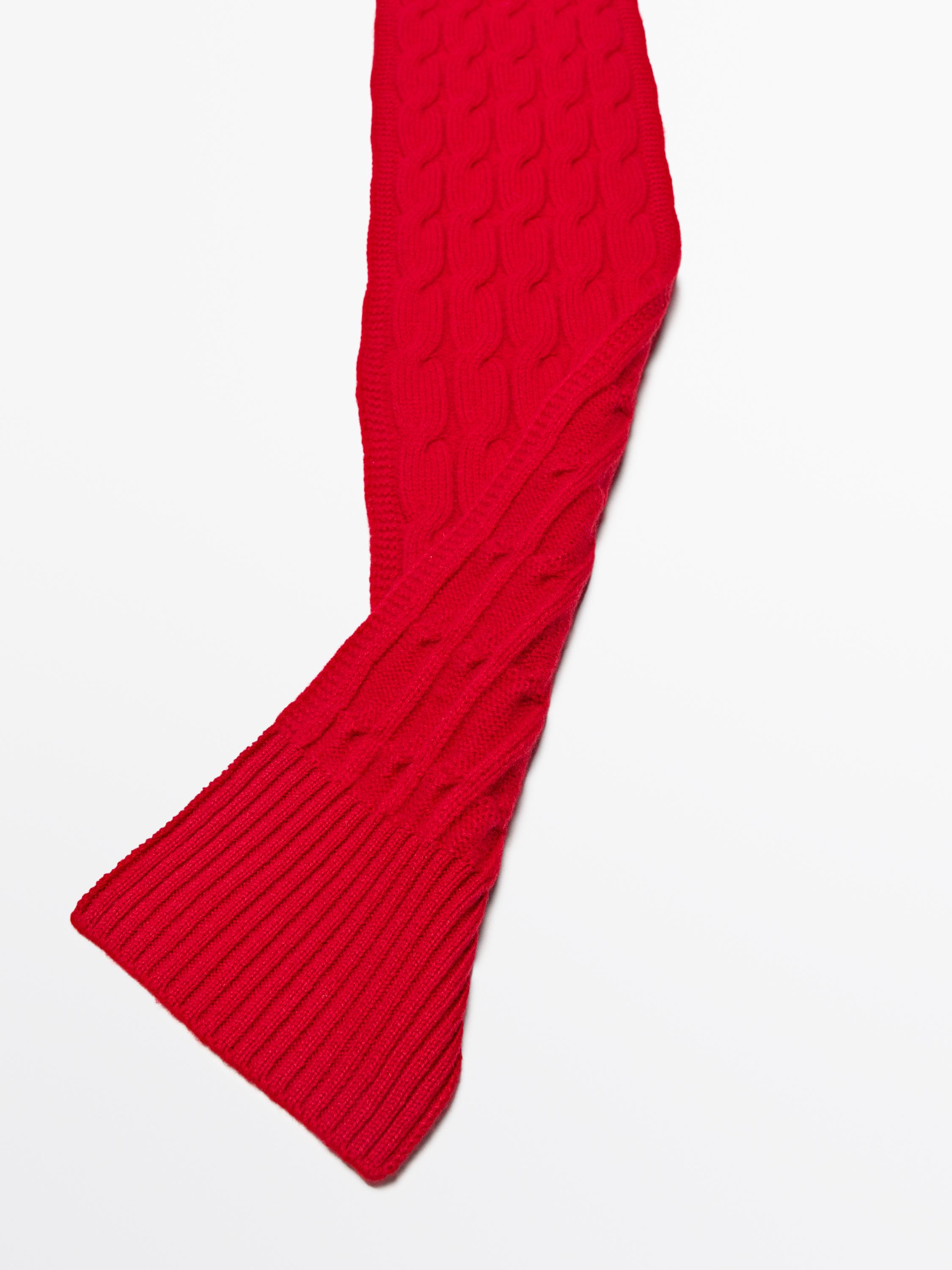 Braided wool blend scarf